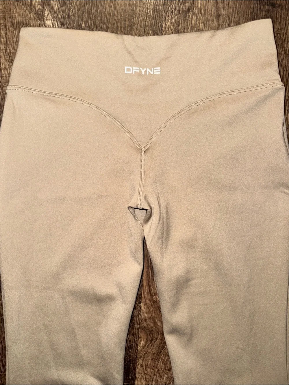Dfyne Sculpt Flare Leggings in Taupe EUC - Picture 7 of 8